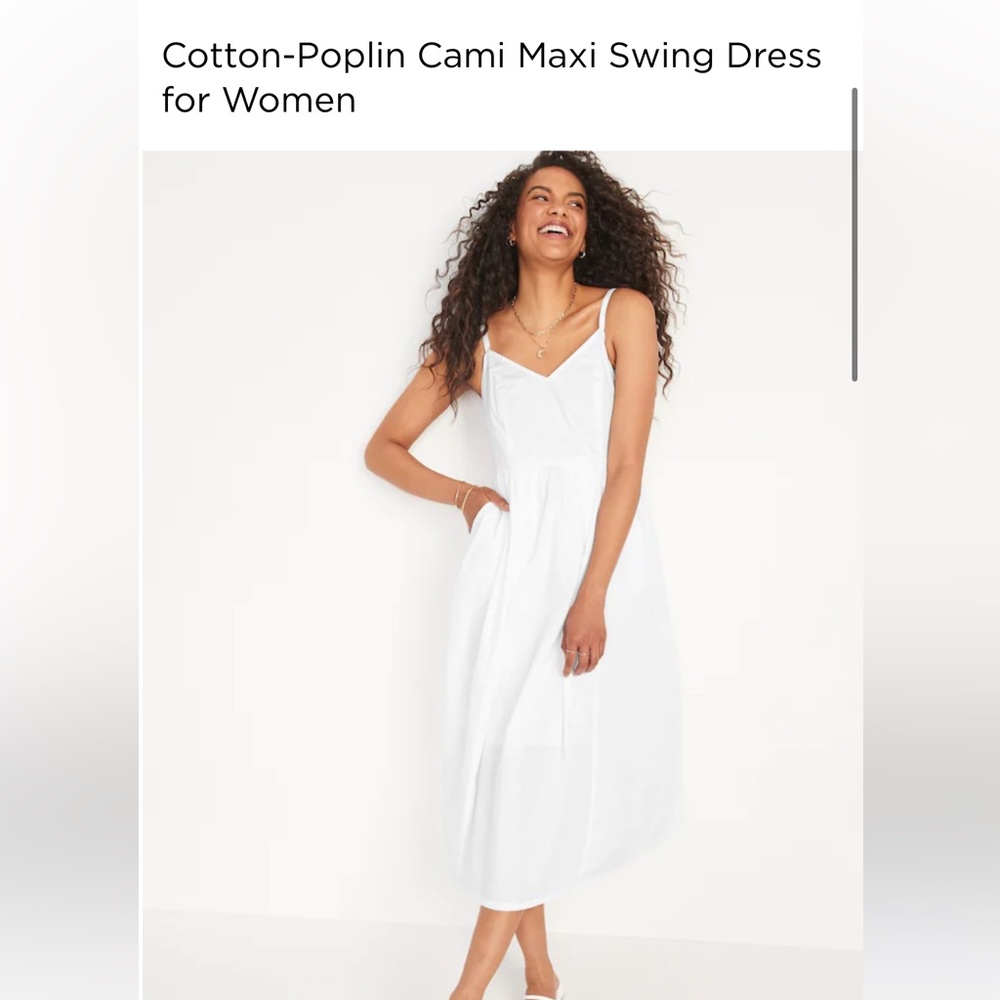 NWT Old Navy - White Midi Dress - M